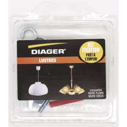 Kit fixation prêt à l'emploi - Lustres - DIAGER - FKITFIX006