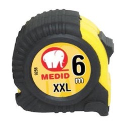 Mètre à ruban avec protection de gomme 6M - Taille XXL - Medid - 9256