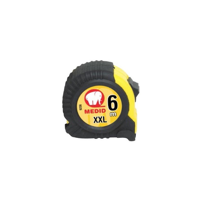 Mètre à ruban avec protection de gomme 6M - Taille XXL - Medid - 9256