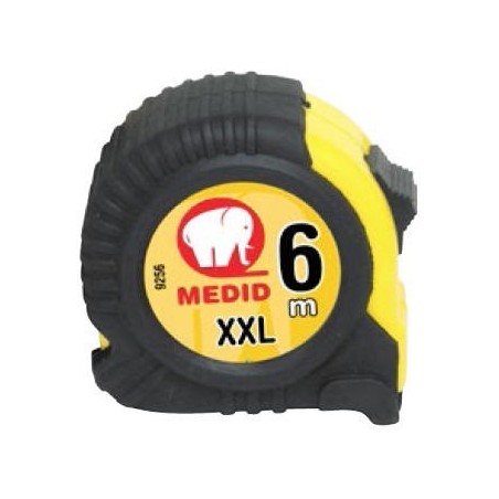 Mètre à ruban avec protection de gomme 6M - Taille XXL - Medid - 9256