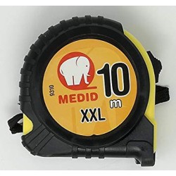 Mètre à ruban avec protection de gomme 10M - Taille XXL - Medid - 9256