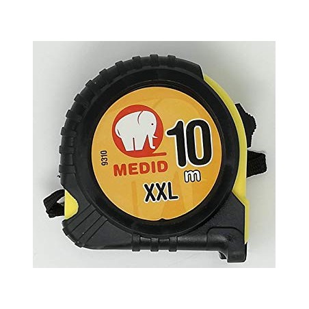 Mètre à ruban avec protection de gomme 10M - Taille XXL - Medid - 9256