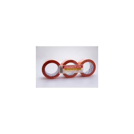 Scotch PVC orange par 3 - qualité standard largeur 48 mm longueur 33 m - LIMA - Gripeur