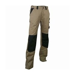 Pantalon bicolore Beige/Noir avec poches genouillères - LMA - PLOMB