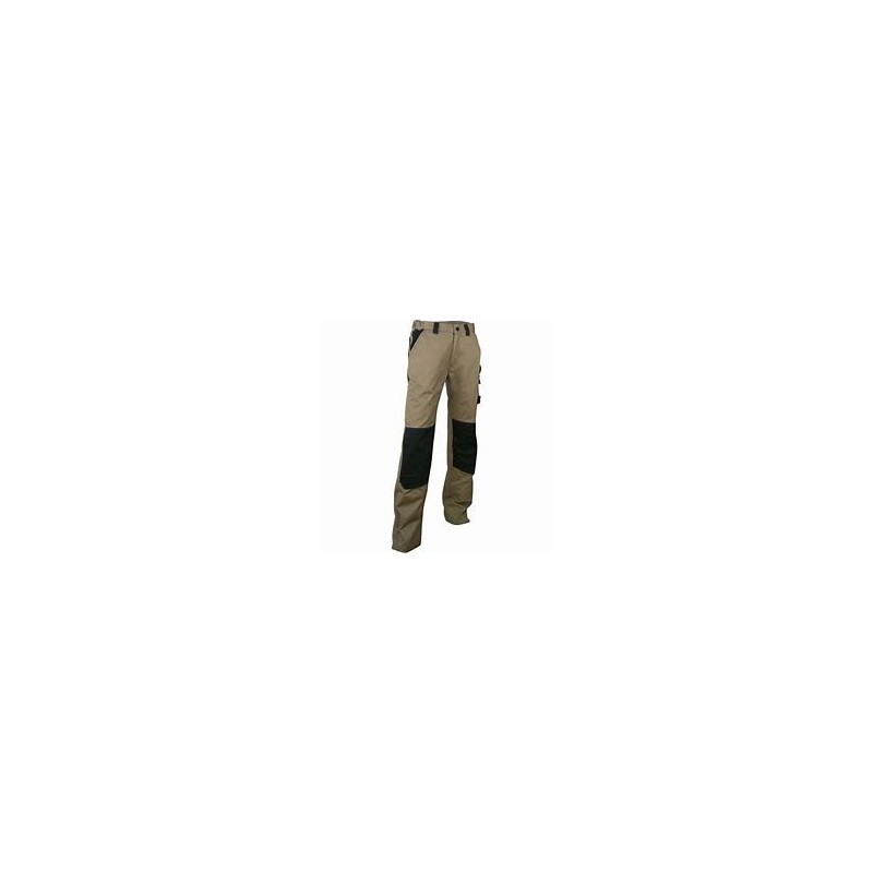 Pantalon bicolore Beige/Noir avec poches genouillères - LMA - PLOMB