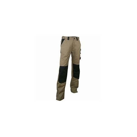Pantalon bicolore Beige/Noir avec poches genouillères - LMA - PLOMB