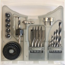 Malette spéciale perçage bois 23 pièces - Diager - 058C
