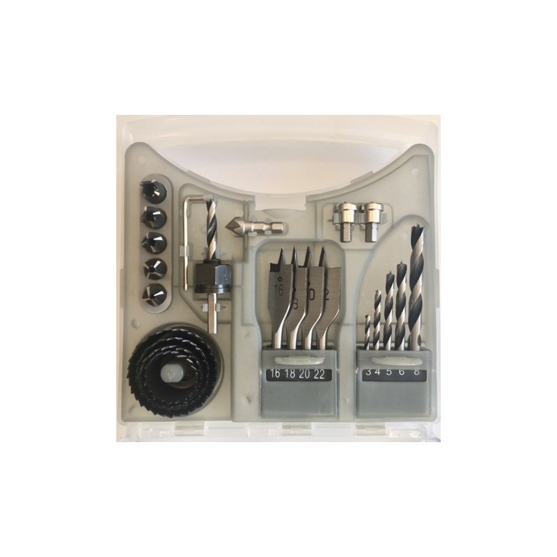 Malette spéciale perçage bois 23 pièces - Diager - 058C