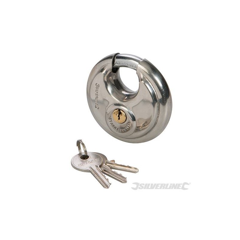 Cadenas circulaire en acier inoxydable 70mm - Silverline - 292707