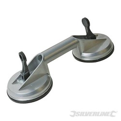 Ventouse en aluminium double 100Kg - Silverline - 456945