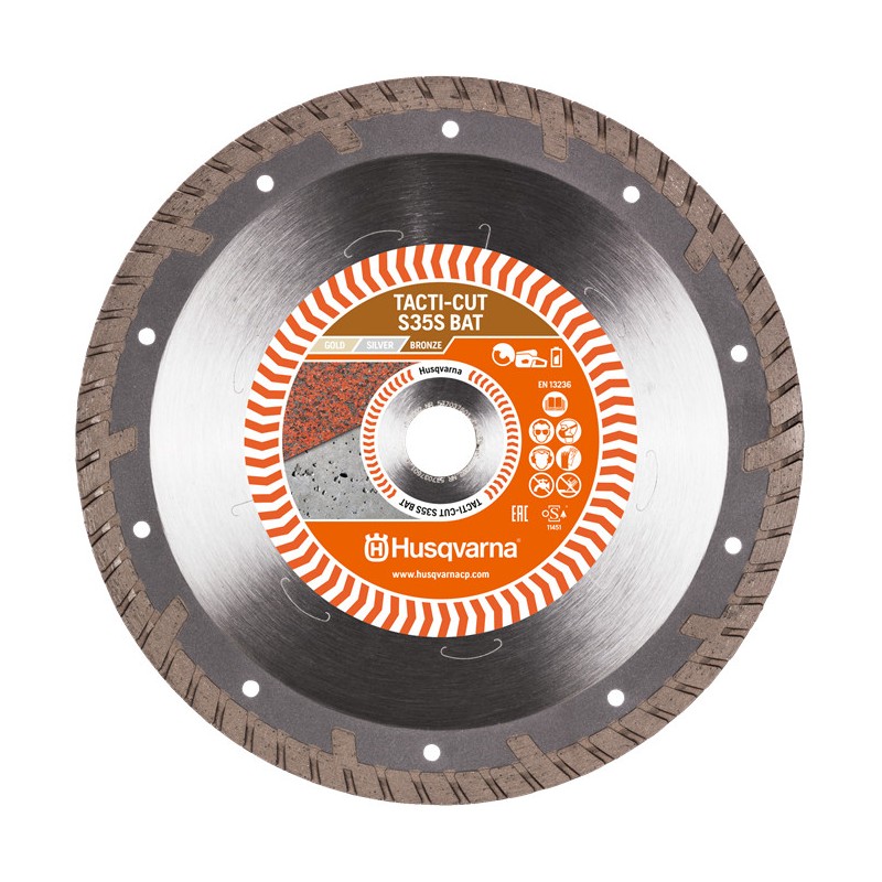 Disque diamant Ø230 AL 22,2 Tacti-Cut S35S Bat -  Husqvarna - 596520301