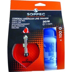 Cordeau American Line orange 30M + Poudre bleue 100g - Soppec - 421502