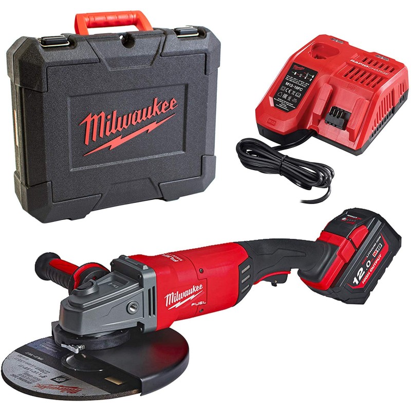 Meuleuse d'Angle FUEL 18V  /12Ah / 230mm / DMS - M18 FLAG230XPDB-121C - MILWAUKEE - 4933464115