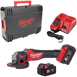Meuleuse d'Angle FUEL 18V, 5,0 Ah, 125mm - M18 CAG125X-502X - MILWAUKEE - 4933448866