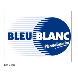 Autocollants Bleu Blanc Planète Location - Mido - Différents formats