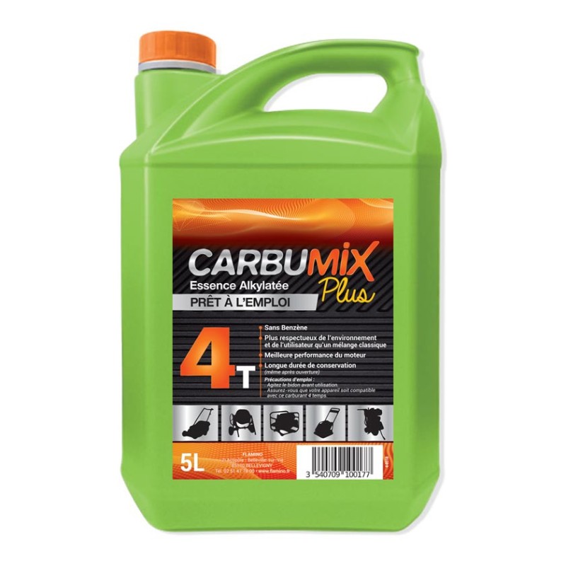 Carburant Alkylat pour moteur 4 Temps - 5L - Lubexcel - Carbumix
