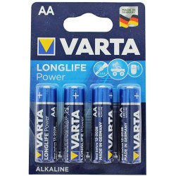 Piles LR06 Long Life Power 4 alcalines AA - Varta - 4906