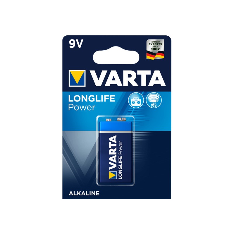 Pile 6LP3146 Long Life Power 2 alcalines 9V - Varta - 4922
