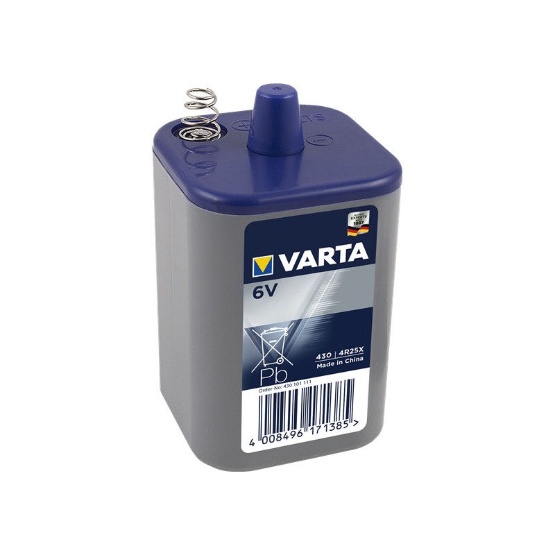 Pile Saline 6V 4R25 plastique à ressort - Varta - 430