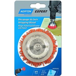 Brosse coupe en nylon 75mm pour perçeuse -  Norton - 69957365141