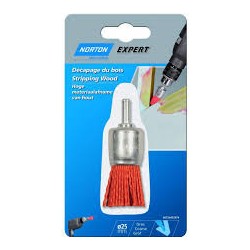 Brosse pinceau en nylon 25mm pour perçeuse -  Norton - 69957365137