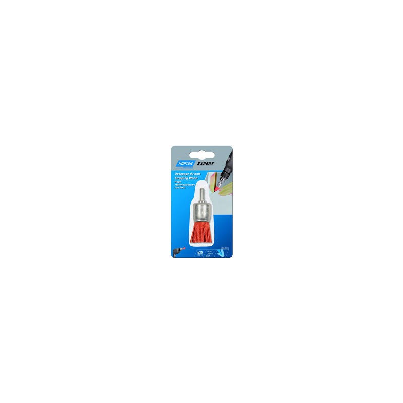 Brosse pinceau en nylon 25mm pour perçeuse -  Norton - 69957365137