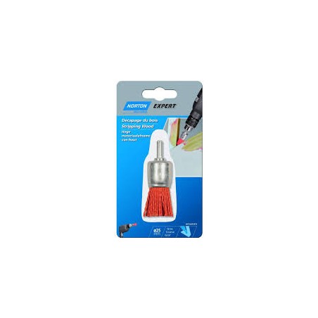 Brosse pinceau en nylon 25mm pour perçeuse -  Norton - 69957365137