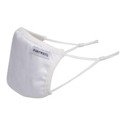 Masque facial en tissu antimicrobien 3 plis (Pk25) Blanc - Portwest - CV33WHR