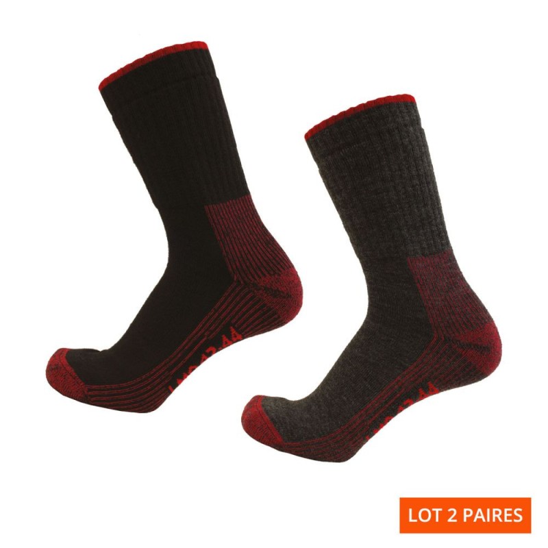Lot de 2 paires de chaussettes de travail hiver - LMA - Cronos
