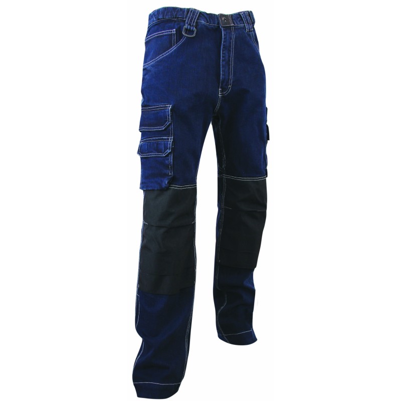 Jeans extensible, avec poches genouillères en Cordura - LMA - DOCK