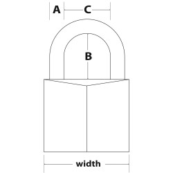 Cadenas en laiton massif d'une largeur de 40 mm - Master Lock - 140EURD