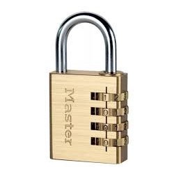 Cadenas à combinaison programmable de 40 mm de large, finition laiton - Master Lock - 604EURD