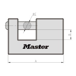Cadenas en laiton massif d'une largeur de 76 mm - Master Lock - 607EURD