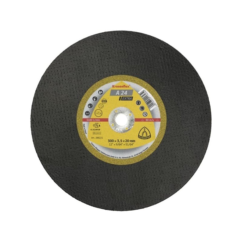 Disque à tronçonner 300x3.5x20 A 24 Extra -  Klingspor - 288221
