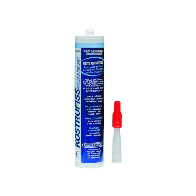 Colle structurelle universelle extra puissante 310ml - Prochimica - Kostrufiss Translucide
