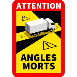 Autocollant  170x250mm "Attention Angles Morts" - TALIAPLAST - 629101