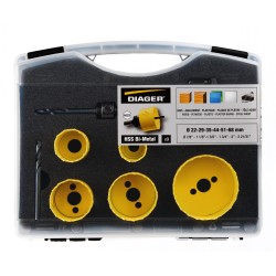 Mallette scie cloche bi-métal Scie-cloche HSS - DIAGER - 651C