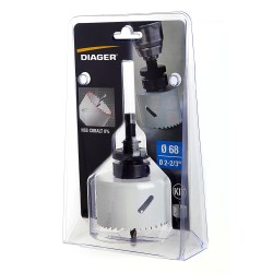 Kit Scie-cloche bi-métal 8% cobalt diamètre 68mm - DIAGER - 650BD68