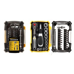 Coffret embouts torsion et douilles 38 pièces - DIAGER - 6000A