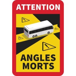 Autocollant  170x250mm "Attention Angles Morts BUS" - TALIAPLAST - 629102