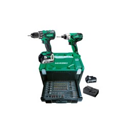 Pack 2 machines Perceuse visseuse + Meuleuse + 3 batteries 18V 5Ah - HIKOKI - KC18DBSL