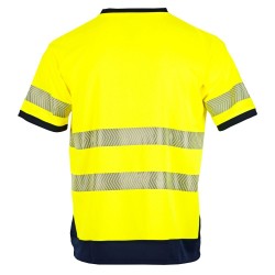 Tee-shirt Haute Visibilité Bicolore Jaune / Marine - LMA - Halogène