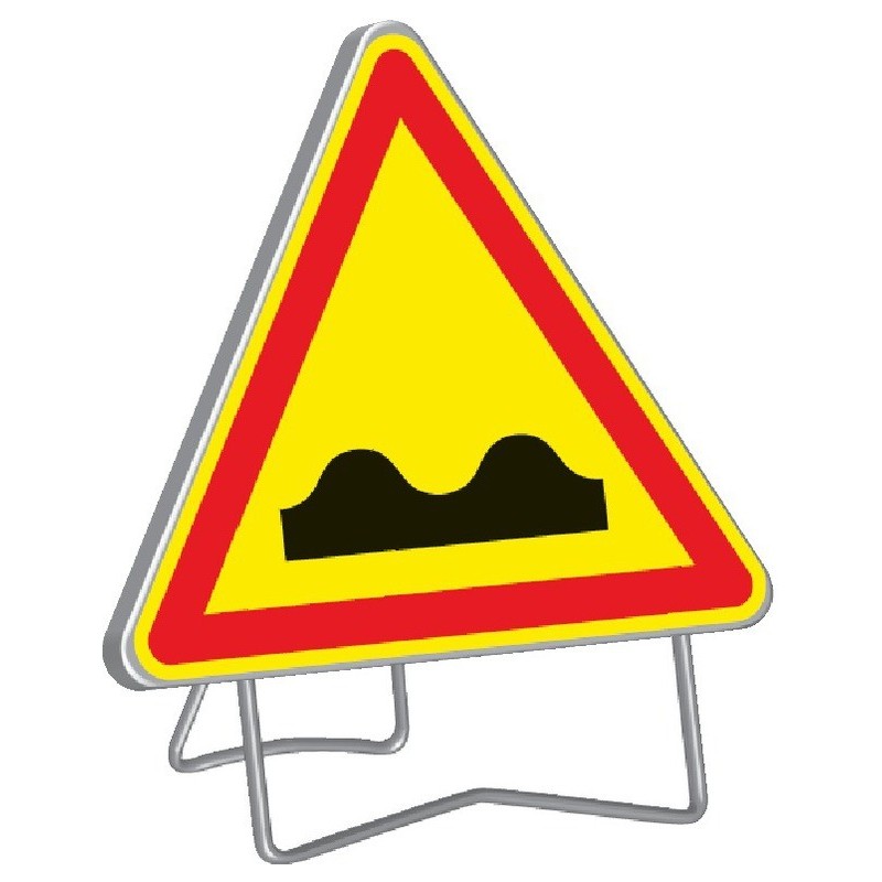 Panneau de signalisation AK2 "DOS D'ANE" 1000mm classe 1 avec support - Taliaplast - 522002