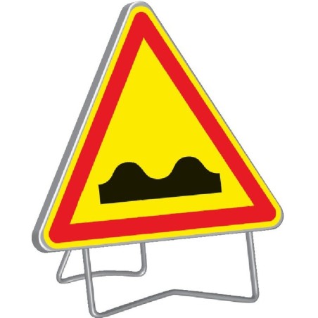 Panneau de signalisation AK2 "DOS D'ANE" 1000mm classe 1 avec support - Taliaplast - 522002