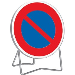 Panneau de signalisation BK6a1 "STATIONNEMENT INTERDIT" 850mm classe 1 avec support - Taliaplast - 524007
