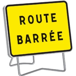 Panneau de signalisation KC1 Route barrée classe 1 avec support - Taliaplast - 525611