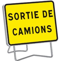 Panneau de signalisation KC1 Sortie de camions classe 1 avec support - Taliaplast - 525614