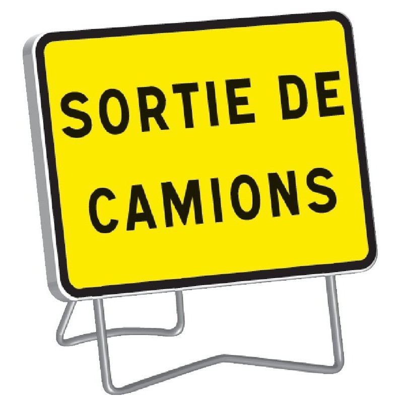 Panneau de signalisation KC1 Sortie de camions classe 1 avec support - Taliaplast - 525614