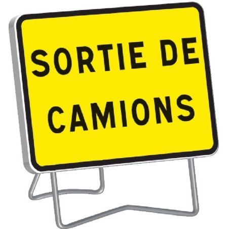 Panneau de signalisation KC1 Sortie de camions classe 1 avec support - Taliaplast - 525614