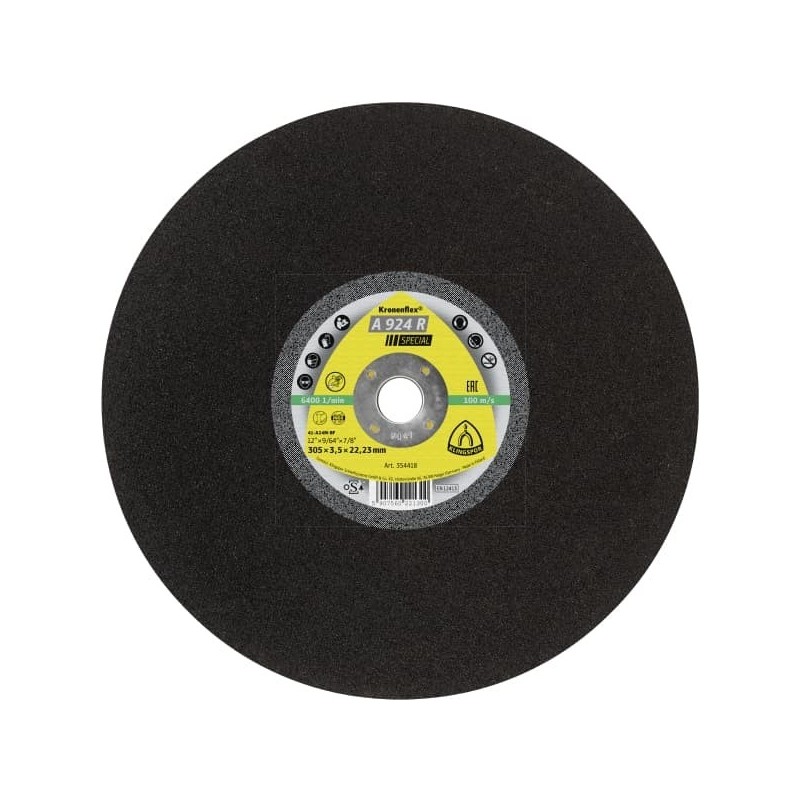 Disque à tronçonner 356x4x25.4mm plat A 924 R SPECIAL  -  Klingspor - 354414
